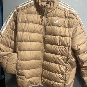 Adidas Beige Puffer Jacket for Men
